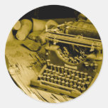 autocollant de machine à écrire