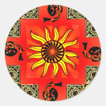 Autocollant de mandala de Sun de Celtic