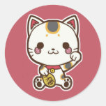 Autocollant de Maneki Neko (chat chanceux)