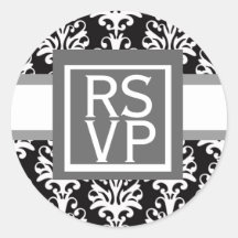 Autocollant de mariage de RSVP