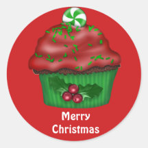 Autocollant de petit gâteau de Noël