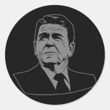 Autocollant de portrait de Ronald Reagan