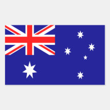Autocollant de rectangle de drapeau de l'Australie