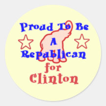 Autocollant de RÉPUBLICAIN de Clinton