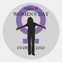 Autocollant de silhouette du jour des femmes