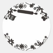 autocollant d'étiquette de cadeau de fleurs d'uste