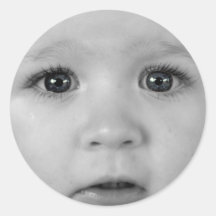 Autocollant d'innocence de visage de bébé