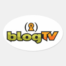 autocollant d'ovale de blogTV