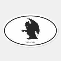 Autocollant d'ovale de gargouille