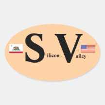 Autocollant d'ovale d'Euro-Style de Silicon Valley