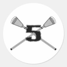 Autocollant du numéro 05 de lacrosse