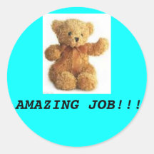 Autocollant extraordinaire de nounours du travail