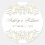 autocollant floral de mariage d'orge de Flourish d