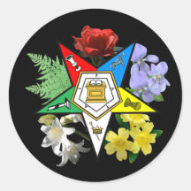 Autocollant floral d'emblème d'OES