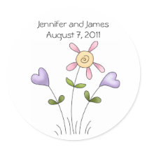 Autocollant floral lunatique de mariage autocollants