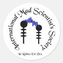 Autocollant fol de société de scientifiques