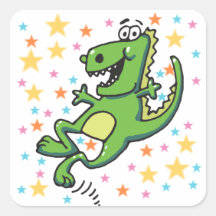 Autocollant heureux de dinosaure