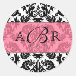 Autocollant noir de Fleur de Lis Damask de roses i