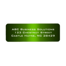 Autocollant noir et vert d'adresse de retour d'aff étiquette d’adresse retour