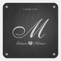 Autocollant orienté de Merci de diamant élégant de autocollants