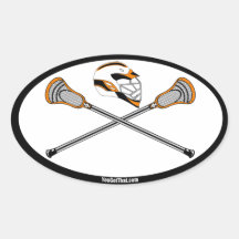 Autocollant ovale de lacrosse (personnalisable)