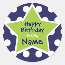 Autocollant personnalisable d'anniversaire d'étoil