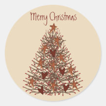 Autocollant primitif d'arbre de Noël