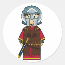 Autocollant romain de gladiateur