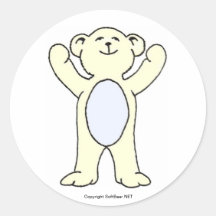 Autocollant rond de SoftBear