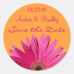 Autocollant rose personnalisable de monogramme de 
