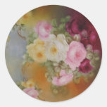 Autocollant rose victorien de bouquet