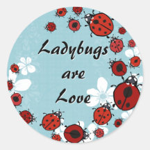 Autocollant rouge de coccinelles
