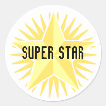 Autocollant superbe d'étoile d'or