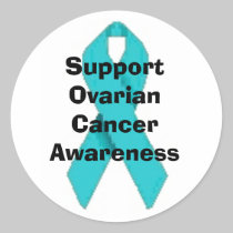 AUTOCOLLANT TURQUOISE DE RUBAN DE CANCER OVARIEN autocollants