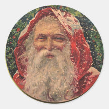 Autocollant vintage de Père Noël