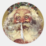 Autocollants 2 de Père Noël d'Allemand