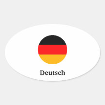 Autocollants allemands d'ovale de drapeau de Deust