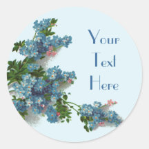 Autocollants assez bleus de myosotis des marais