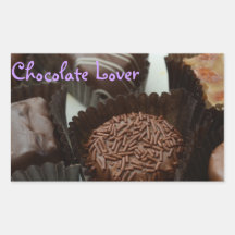 Autocollants avec la conception de chocolat