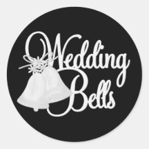 Autocollants blancs de Bell   de mariage