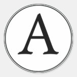 Autocollants blancs et noirs élégants de monogramm