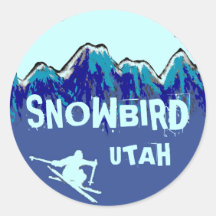 Autocollants bleus de surfeur de thème de l'Utah d