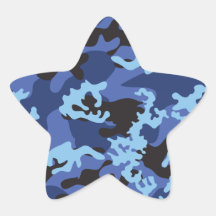 Autocollants bleus faits sur commande de Camo