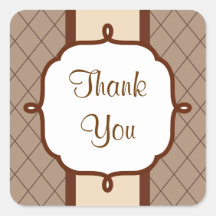 Autocollants classiques de Merci de chocolat