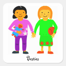Autocollants d'amitié de Bestie