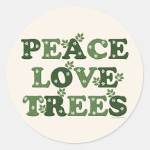Autocollants d'arbres d'amour de paix