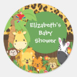 Autocollants de baby shower d'animaux de bébé de s