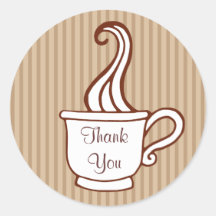 Autocollants de café de Merci