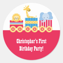 Autocollants de fête d'anniversaire de train du ci