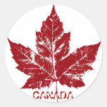 Autocollants de feuille d'érable rouge d'autocolla